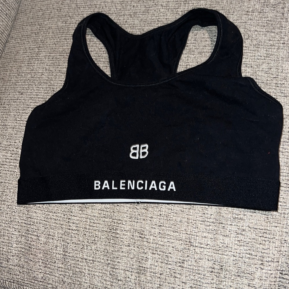 Balenciaga WOMEN'S SPORTS BRA IN BLACK